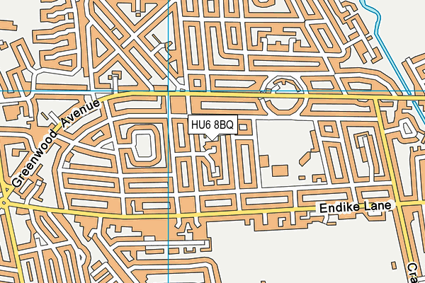 HU6 8BQ map - OS VectorMap District (Ordnance Survey) HU6 8BQ map - OS VectorMap District (Ordnance Survey)