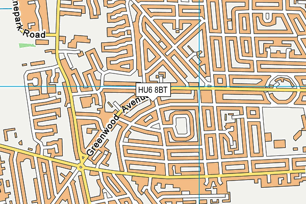 HU6 8BT map - OS VectorMap District (Ordnance Survey) HU6 8BT map - OS VectorMap District (Ordnance Survey)