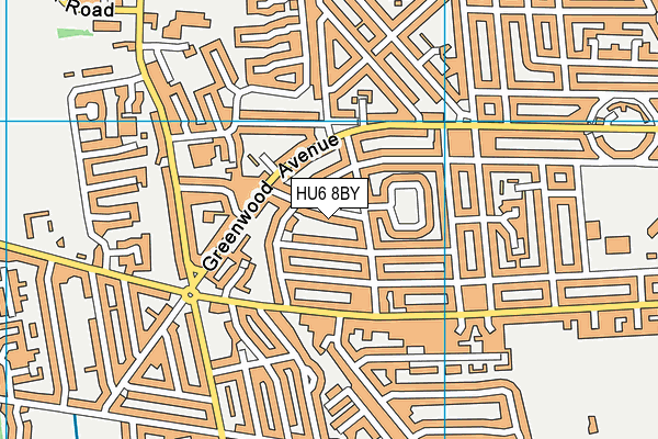 HU6 8BY map - OS VectorMap District (Ordnance Survey) HU6 8BY map - OS VectorMap District (Ordnance Survey)