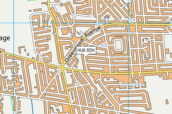 HU6 8DH map - OS VectorMap District (Ordnance Survey) HU6 8DH map - OS VectorMap District (Ordnance Survey)