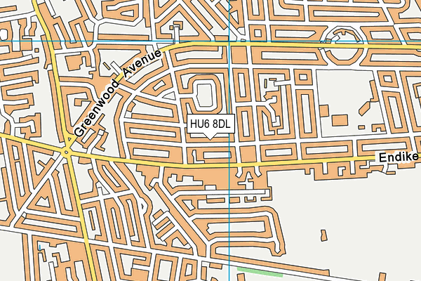 HU6 8DL map - OS VectorMap District (Ordnance Survey) HU6 8DL map - OS VectorMap District (Ordnance Survey)