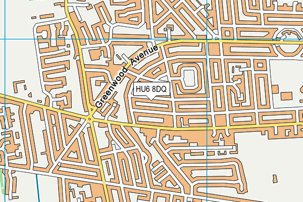 HU6 8DQ map - OS VectorMap District (Ordnance Survey) HU6 8DQ map - OS VectorMap District (Ordnance Survey)