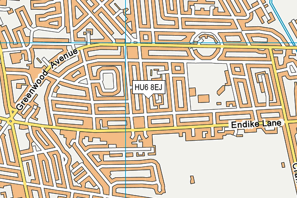 HU6 8EJ map - OS VectorMap District (Ordnance Survey) HU6 8EJ map - OS VectorMap District (Ordnance Survey)