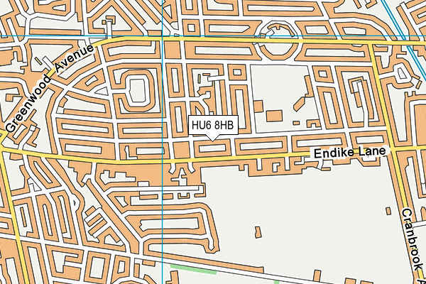 HU6 8HB map - OS VectorMap District (Ordnance Survey) HU6 8HB map - OS VectorMap District (Ordnance Survey)