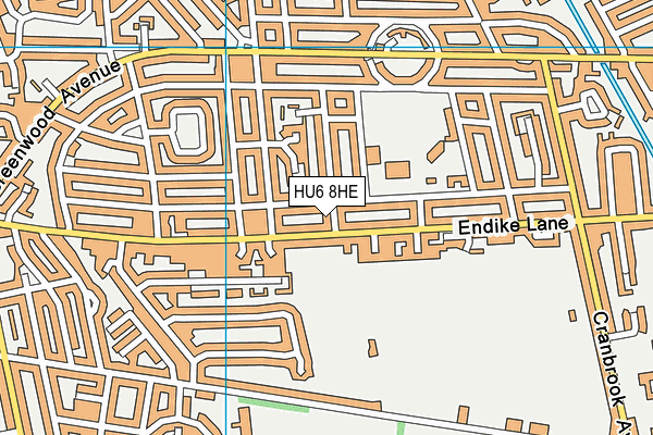 HU6 8HE map - OS VectorMap District (Ordnance Survey) HU6 8HE map - OS VectorMap District (Ordnance Survey)