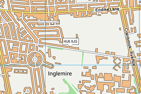 HU6 8JG map - OS VectorMap District (Ordnance Survey) HU6 8JG map - OS VectorMap District (Ordnance Survey)