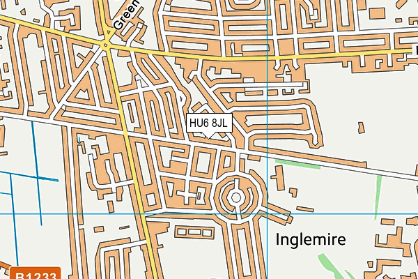 HU6 8JL map - OS VectorMap District (Ordnance Survey) HU6 8JL map - OS VectorMap District (Ordnance Survey)