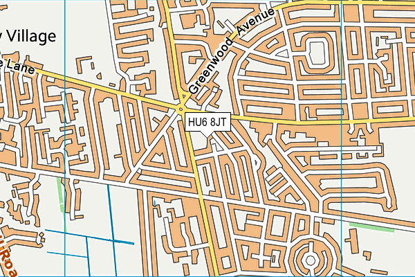 HU6 8JT map - OS VectorMap District (Ordnance Survey) HU6 8JT map - OS VectorMap District (Ordnance Survey)