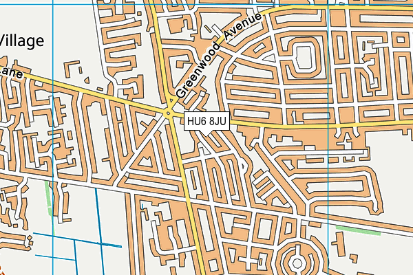 HU6 8JU map - OS VectorMap District (Ordnance Survey) HU6 8JU map - OS VectorMap District (Ordnance Survey)