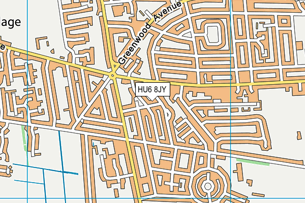 HU6 8JY map - OS VectorMap District (Ordnance Survey) HU6 8JY map - OS VectorMap District (Ordnance Survey)