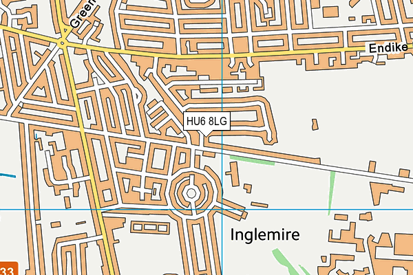 HU6 8LG map - OS VectorMap District (Ordnance Survey) HU6 8LG map - OS VectorMap District (Ordnance Survey)