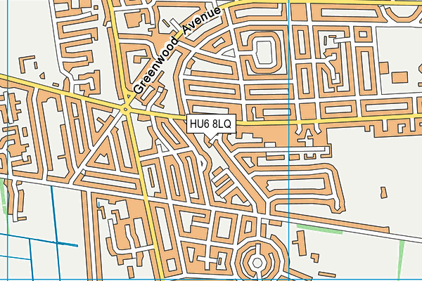 HU6 8LQ map - OS VectorMap District (Ordnance Survey) HU6 8LQ map - OS VectorMap District (Ordnance Survey)
