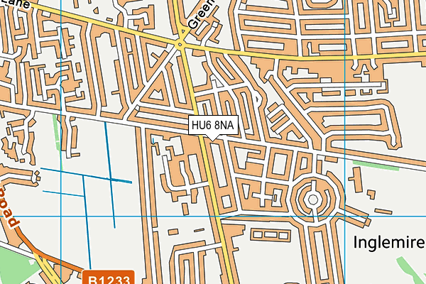 HU6 8NA map - OS VectorMap District (Ordnance Survey) HU6 8NA map - OS VectorMap District (Ordnance Survey)