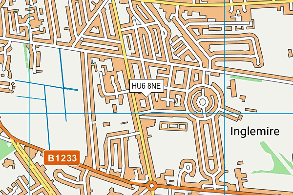 HU6 8NE map - OS VectorMap District (Ordnance Survey) HU6 8NE map - OS VectorMap District (Ordnance Survey)