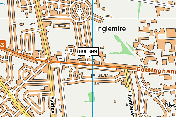 HU6 8NN map - OS VectorMap District (Ordnance Survey) HU6 8NN map - OS VectorMap District (Ordnance Survey)