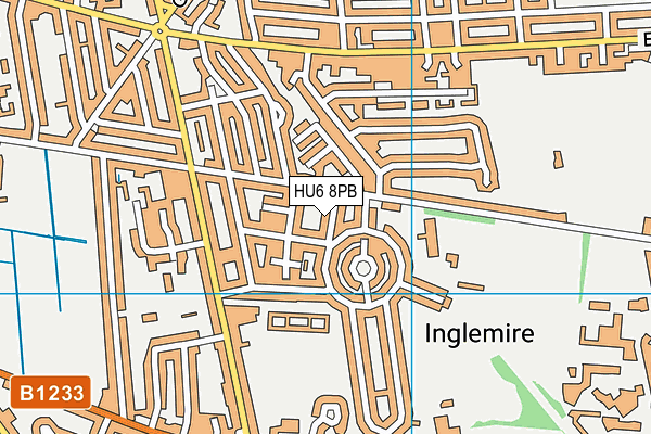 HU6 8PB map - OS VectorMap District (Ordnance Survey) HU6 8PB map - OS VectorMap District (Ordnance Survey)