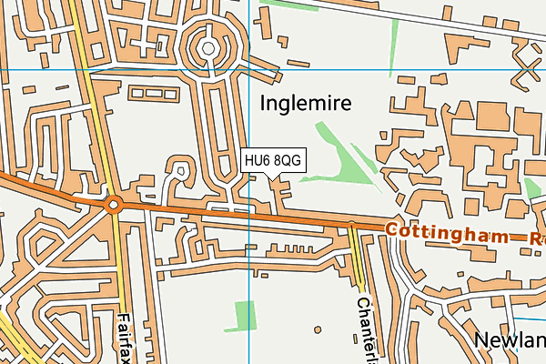 HU6 8QG map - OS VectorMap District (Ordnance Survey) HU6 8QG map - OS VectorMap District (Ordnance Survey)