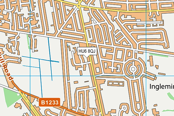 HU6 8QJ map - OS VectorMap District (Ordnance Survey) HU6 8QJ map - OS VectorMap District (Ordnance Survey)