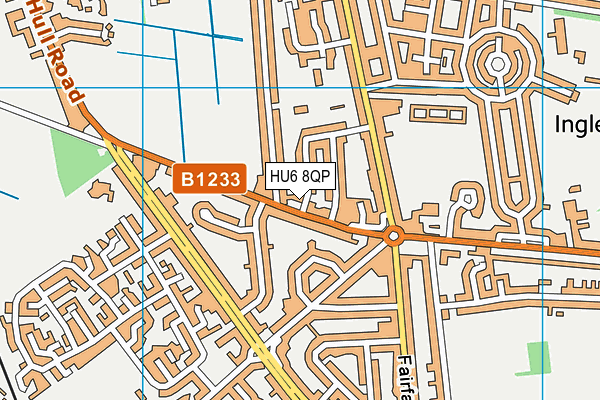 HU6 8QP map - OS VectorMap District (Ordnance Survey) HU6 8QP map - OS VectorMap District (Ordnance Survey)