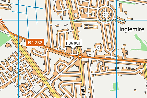 HU6 8QT map - OS VectorMap District (Ordnance Survey) HU6 8QT map - OS VectorMap District (Ordnance Survey)