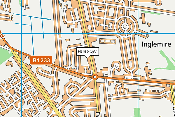 HU6 8QW map - OS VectorMap District (Ordnance Survey) HU6 8QW map - OS VectorMap District (Ordnance Survey)