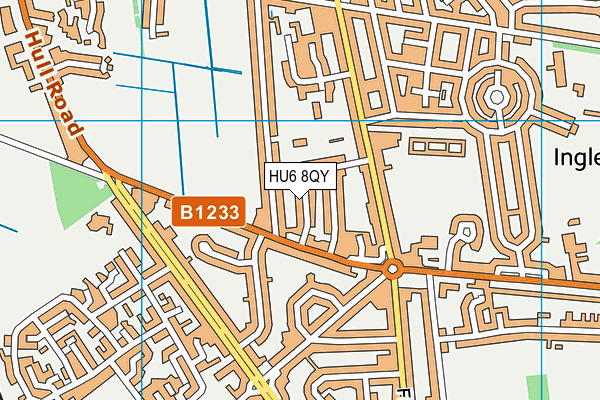 HU6 8QY map - OS VectorMap District (Ordnance Survey) HU6 8QY map - OS VectorMap District (Ordnance Survey)