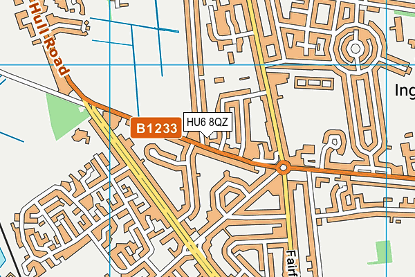 HU6 8QZ map - OS VectorMap District (Ordnance Survey) HU6 8QZ map - OS VectorMap District (Ordnance Survey)