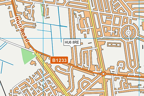 HU6 8RE map - OS VectorMap District (Ordnance Survey) HU6 8RE map - OS VectorMap District (Ordnance Survey)