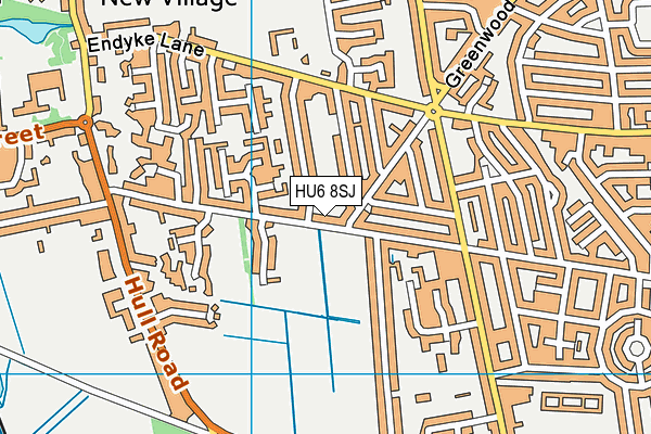 HU6 8SJ map - OS VectorMap District (Ordnance Survey) HU6 8SJ map - OS VectorMap District (Ordnance Survey)