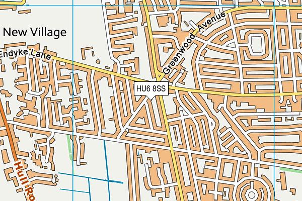 HU6 8SS map - OS VectorMap District (Ordnance Survey) HU6 8SS map - OS VectorMap District (Ordnance Survey)
