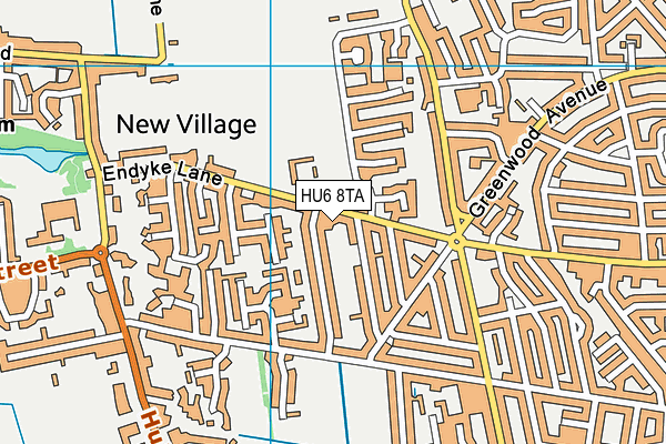 HU6 8TA map - OS VectorMap District (Ordnance Survey) HU6 8TA map - OS VectorMap District (Ordnance Survey)