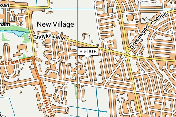 HU6 8TB map - OS VectorMap District (Ordnance Survey)