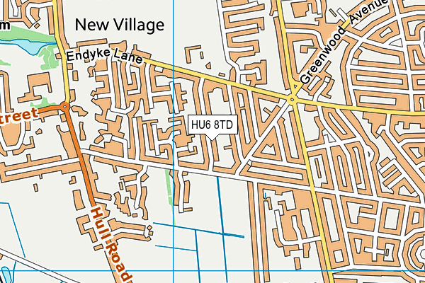 HU6 8TD map - OS VectorMap District (Ordnance Survey) HU6 8TD map - OS VectorMap District (Ordnance Survey)