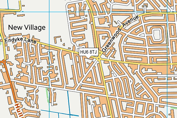 HU6 8TJ map - OS VectorMap District (Ordnance Survey) HU6 8TJ map - OS VectorMap District (Ordnance Survey)