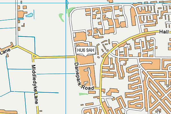 HU6 9AH map - OS VectorMap District (Ordnance Survey) HU6 9AH map - OS VectorMap District (Ordnance Survey)