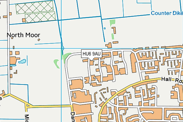 HU6 9AU map - OS VectorMap District (Ordnance Survey) HU6 9AU map - OS VectorMap District (Ordnance Survey)