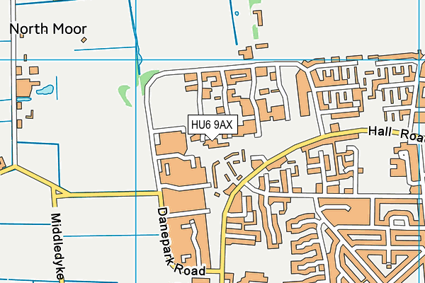 HU6 9AX map - OS VectorMap District (Ordnance Survey) HU6 9AX map - OS VectorMap District (Ordnance Survey)