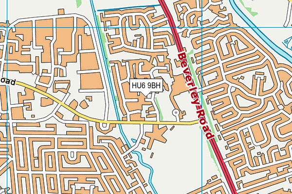 HU6 9BH map - OS VectorMap District (Ordnance Survey) HU6 9BH map - OS VectorMap District (Ordnance Survey)