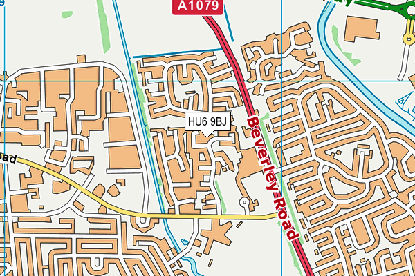 HU6 9BJ map - OS VectorMap District (Ordnance Survey) HU6 9BJ map - OS VectorMap District (Ordnance Survey)