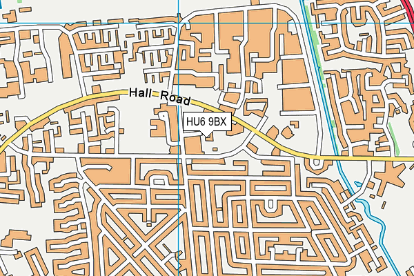 HU6 9BX map - OS VectorMap District (Ordnance Survey) HU6 9BX map - OS VectorMap District (Ordnance Survey)