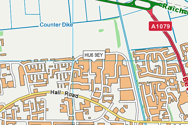 HU6 9EY map - OS VectorMap District (Ordnance Survey) HU6 9EY map - OS VectorMap District (Ordnance Survey)