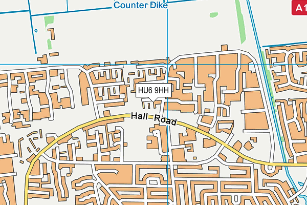 HU6 9HH map - OS VectorMap District (Ordnance Survey) HU6 9HH map - OS VectorMap District (Ordnance Survey)