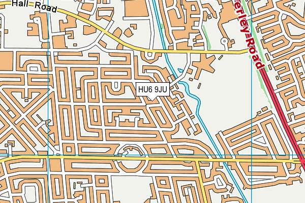 HU6 9JU map - OS VectorMap District (Ordnance Survey) HU6 9JU map - OS VectorMap District (Ordnance Survey)