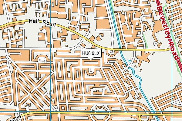 HU6 9LX map - OS VectorMap District (Ordnance Survey) HU6 9LX map - OS VectorMap District (Ordnance Survey)