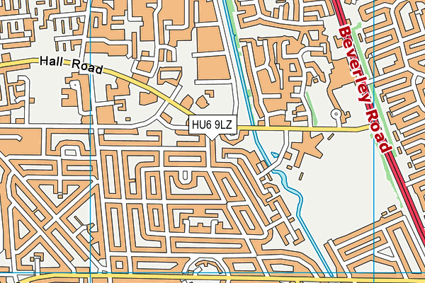 HU6 9LZ map - OS VectorMap District (Ordnance Survey) HU6 9LZ map - OS VectorMap District (Ordnance Survey)