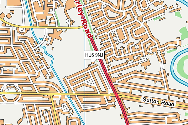 HU6 9NJ map - OS VectorMap District (Ordnance Survey) HU6 9NJ map - OS VectorMap District (Ordnance Survey)