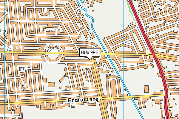 HU6 9PE map - OS VectorMap District (Ordnance Survey) HU6 9PE map - OS VectorMap District (Ordnance Survey)