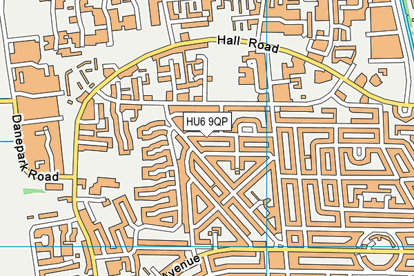 HU6 9QP map - OS VectorMap District (Ordnance Survey) HU6 9QP map - OS VectorMap District (Ordnance Survey)
