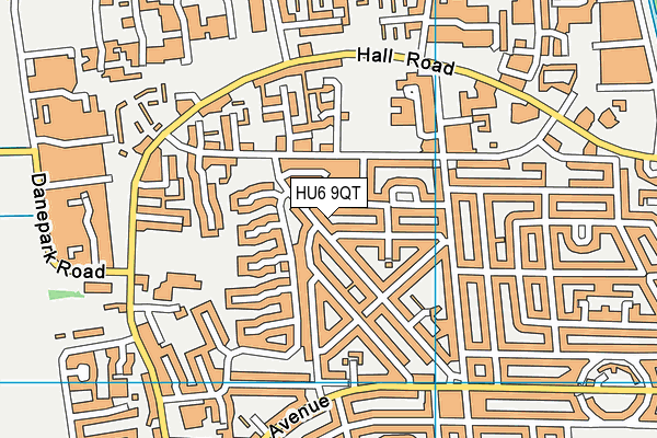 HU6 9QT map - OS VectorMap District (Ordnance Survey) HU6 9QT map - OS VectorMap District (Ordnance Survey)