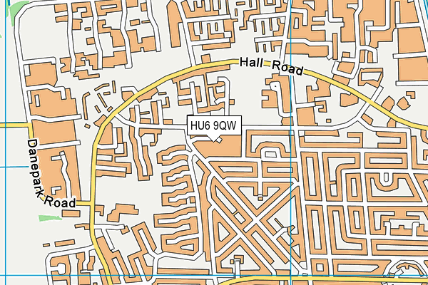 HU6 9QW map - OS VectorMap District (Ordnance Survey) HU6 9QW map - OS VectorMap District (Ordnance Survey)